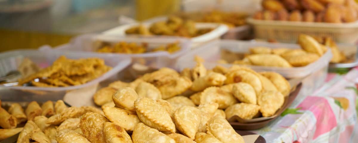 trays of Indonesia snacks | Emping SG
