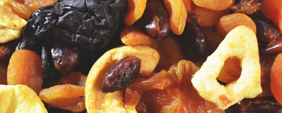 A close-up of best dried fruits—apples, prunes, apricots, and sultanas—perfect for energy-boosting snacks. | Emping SG