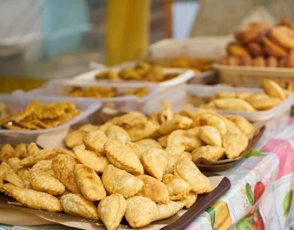 trays of Indonesia snacks | Emping SG
